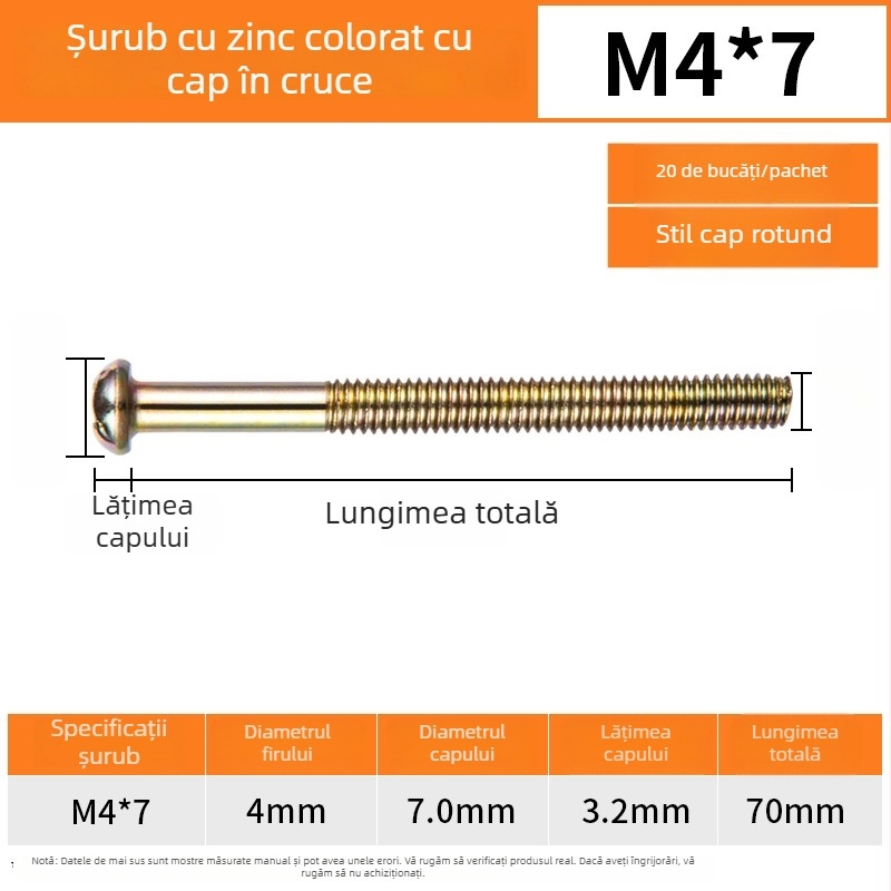 Șuruburi pentru panoul întrerupător, cap rotund, filetare M4, standard GB/GB-T