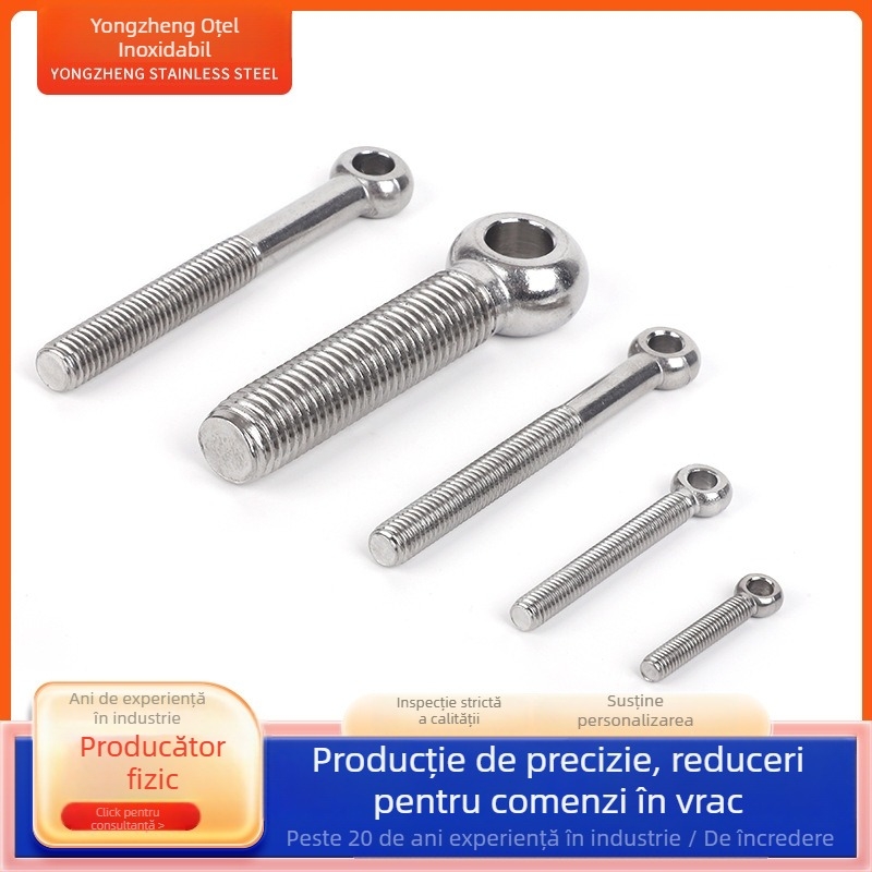 Șurub de unire din oțel inoxidabil 304 cu gaură, cap rotund, standard Gb798