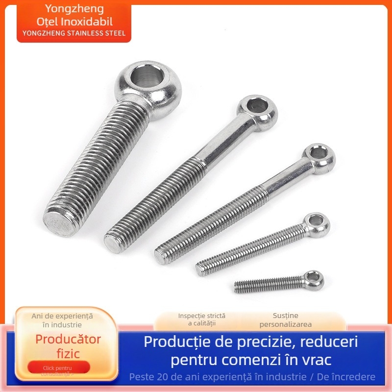 Șurub de unire din oțel inoxidabil 304 cu gaură, cap rotund, standard Gb798