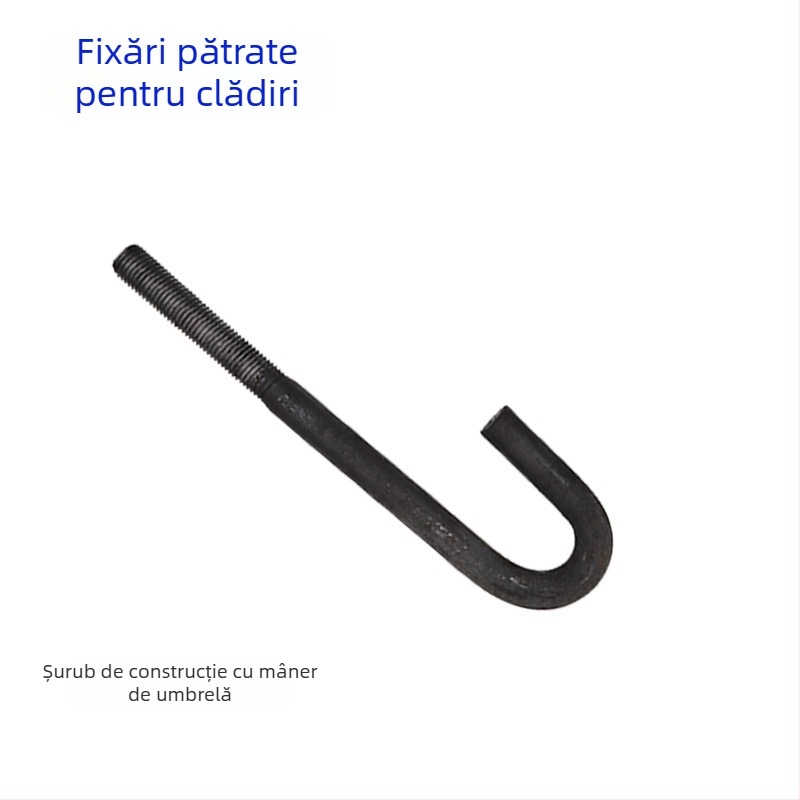 Șuruburi de ancorare pentru structuri din oțel – componente încorporate, GB799, oțel din carbon Q235, suprafață: culoare naturală