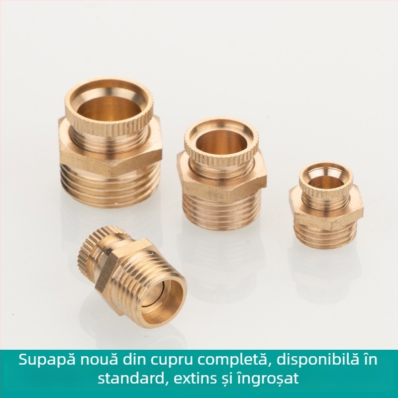 Ventil de drenaj din cupru pentru compresor de aer, acționare manuală, flux unidirecțional, drenaj apă