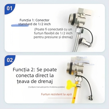Valvă de drenaj pentru încălzire în pardoseală, din cupru, placare cupru-nichel, montaj în spirală, pentru apă