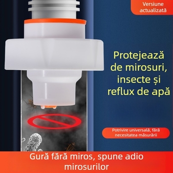 Plug deodorant pentru conducte – inel etanș pentru drenaj podea și chiuvetă, supapă anti-retur, ABS, Mi Xiaoxiao