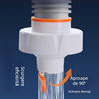 Plug deodorant pentru conducte – inel etanș pentru drenaj podea și chiuvetă, supapă anti-retur, ABS, Mi Xiaoxiao
