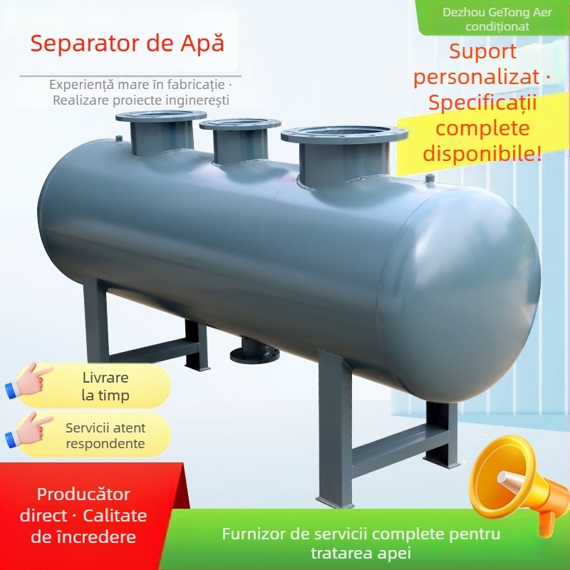 Distribuitor de apă pentru centrala de aer condiționat și conducte de încălzire prin podea, oțel inoxidabil, model Diverter, stil modern minimalist