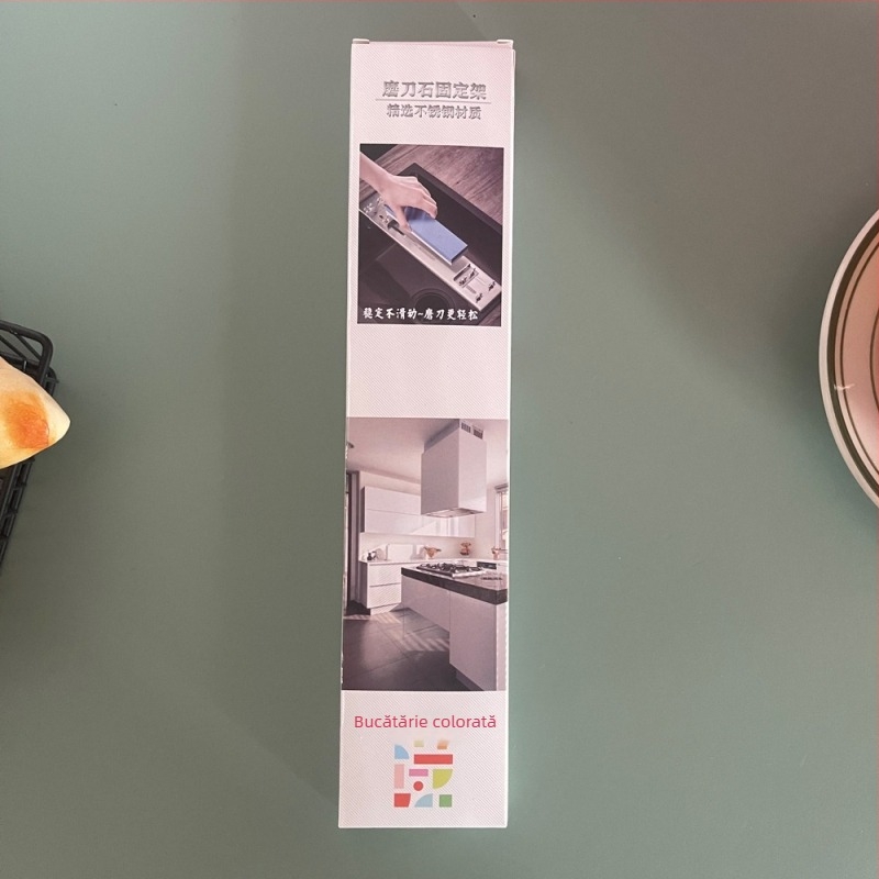 Suport din oțel inoxidabil pentru piatră de ascuțit pentru chiuvetă – reglabil, piatră fixă, bucătărie