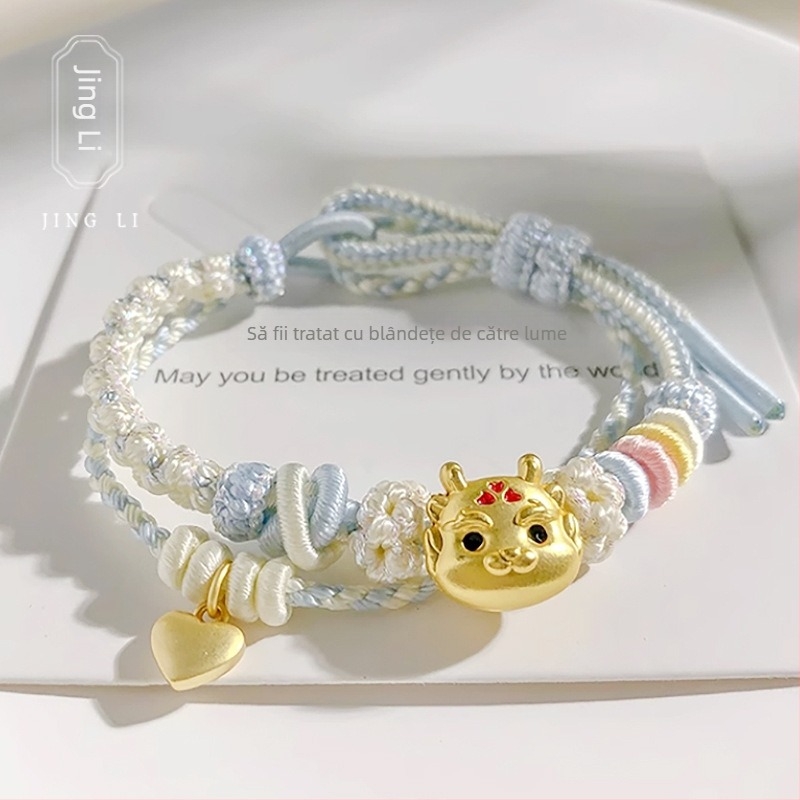 Brățară DIY din cord, stil influencer, unisex; țesut manual; origine Lianyungang