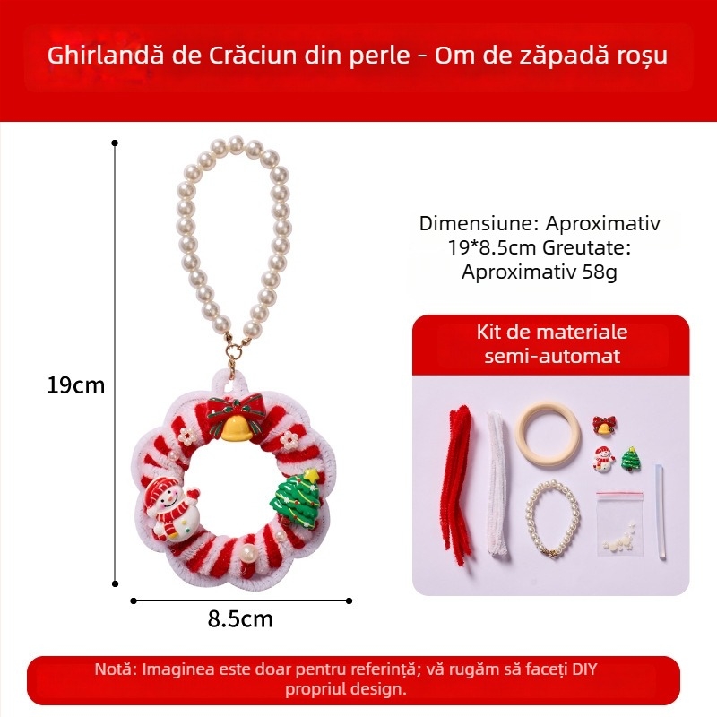 Kit DIY pentru coroană de Crăciun — Brand MEI KE; Material: Twist stick; Stil: Modern și minimalist; Realizat manual