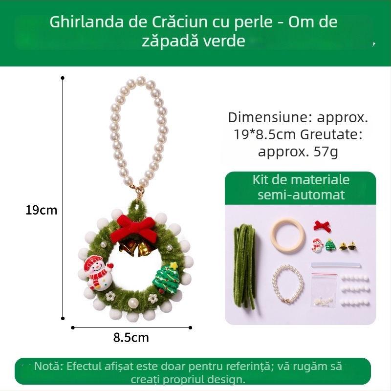 Kit DIY pentru coroană de Crăciun — Brand MEI KE; Material: Twist stick; Stil: Modern și minimalist; Realizat manual