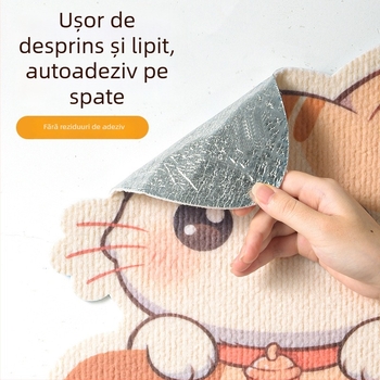 Placă de zgâriere pentru pisici din PVC, montare verticală pe perete, poate fi tăiată, stil desen animat, brand Xinfeng Star