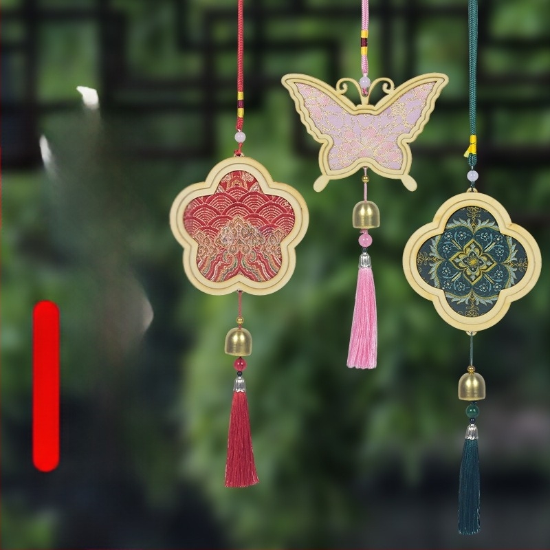 Pandantiv din lemn Mokoko — stil etnic, chinezesc, nou chinezesc, antic; Cod 03