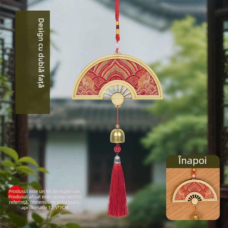 Pandantiv din lemn Mokoko — stil etnic, chinezesc, nou chinezesc, antic; Cod 03