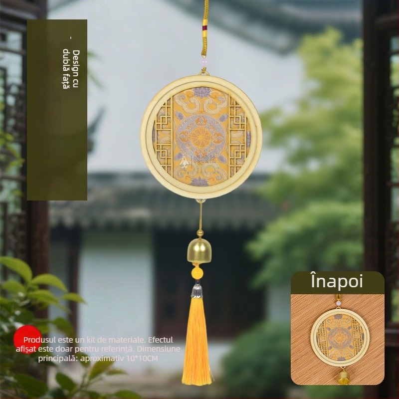 Pandantiv din lemn Mokoko — stil etnic, chinezesc, nou chinezesc, antic; Cod 03