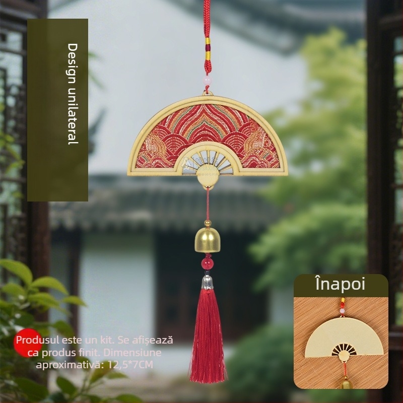 Pandantiv din lemn Mokoko — stil etnic, chinezesc, nou chinezesc, antic; Cod 03