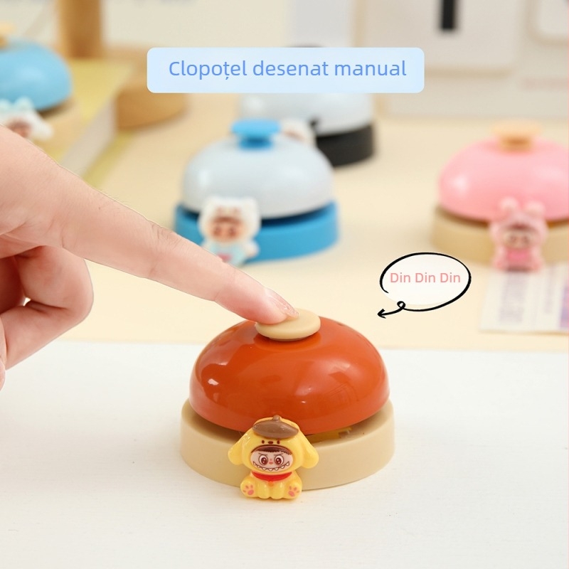 Clopoțel din aliaj pentru casă și birou – apăsat manual, apel pentru animale, clopot pentru masă