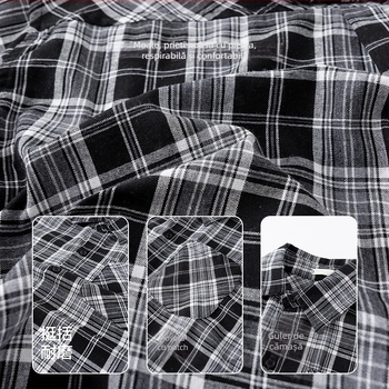 Cămașă pentru copii, stil coreean, carouri, din bumbac, mâneci lungi, pentru primăvară și toamnă