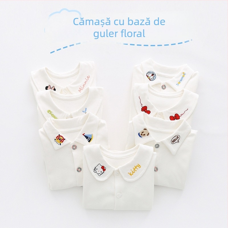 Tricou tricotat pentru copii din bumbac 100%, unisex, mâneci lungi, Clasa A, pentru toate anotimpurile