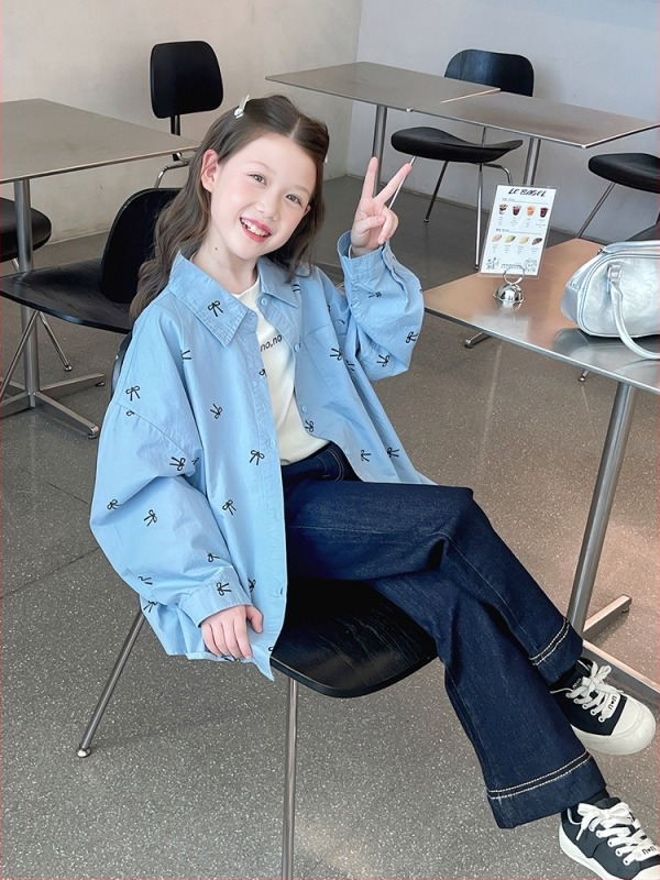 Cămașă pentru copii din bumbac 100%, stil coreean, guler rever, mâneci lungi, pentru copii peste 8 ani