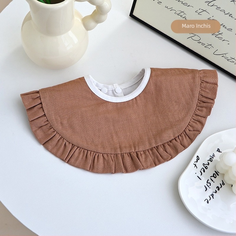 Bavetă pentru nou-născuți – bumbac 95%+, impermeabilă, rezistentă la murdărie, unisex, modele cu flori/puncte