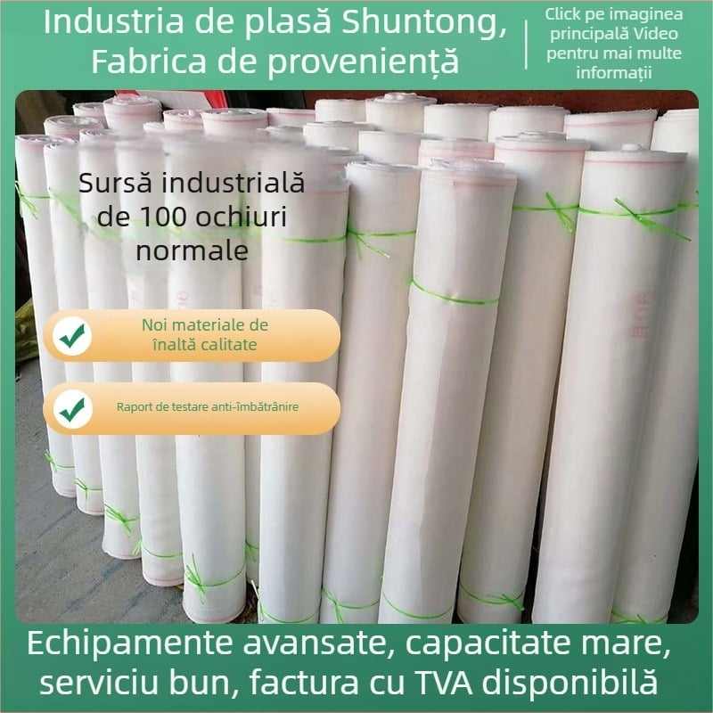 Plasă anti insecte pentru seră, ochiuri 100, rășină de polietilenă, diametrul firului 10, durată de viață 5 ani