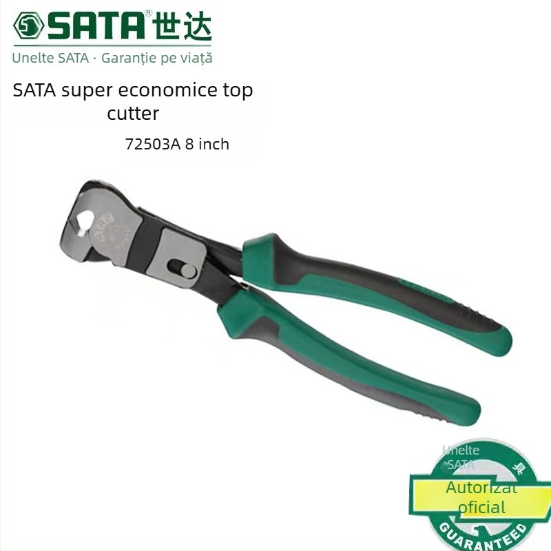 Clește de tăiere superioară, nas plat, Box-Joint, oțel cu carbon înalt, model 70616A, marcă Sata/Shida, greutate 1