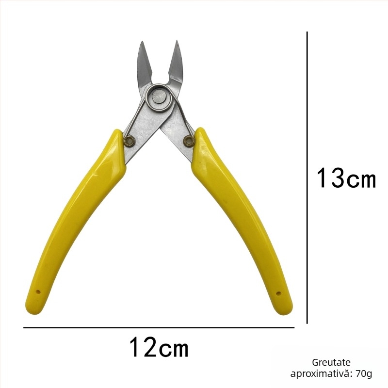 Clește de tăiere MTC pentru bijuterii, realizat manual, cu funcții de prindere și degajare a firelor, oțel 45#, 70 g