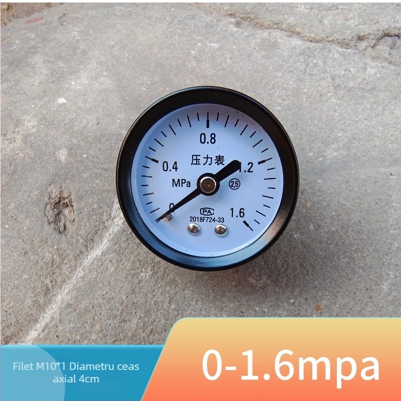 Manometru cu diafragmă pentru presiune – Y40, axial-radial, 0-1.6 MPa, conexiune M10x1