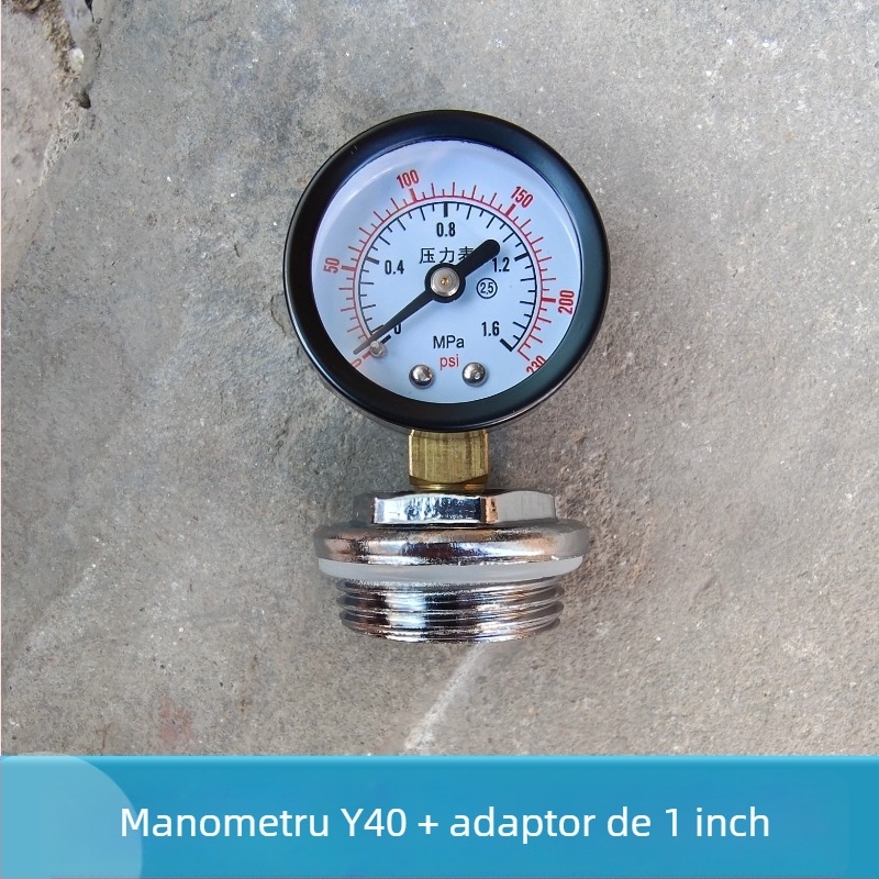 Manometru cu diafragmă pentru presiune – Y40, axial-radial, 0-1.6 MPa, conexiune M10x1
