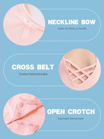 Rochie de balet pentru fete, cu mâneci lungi și tutu, dintr-o bucată – bumbac 93,2%, primăvară/toamnă, 3–8 ani, stil dulce