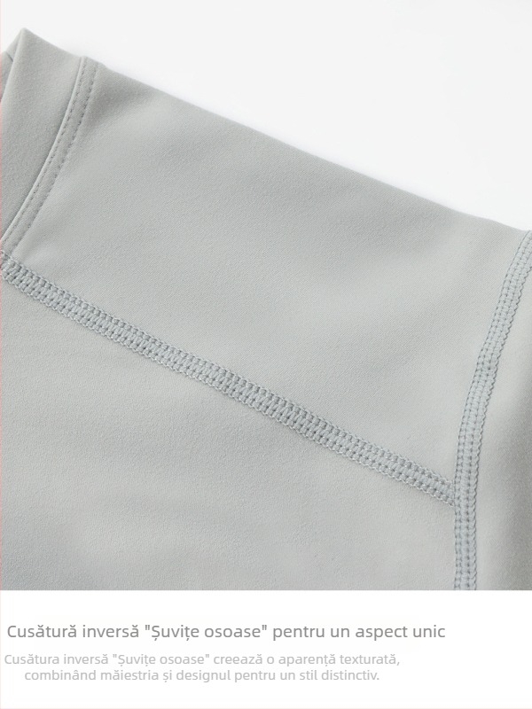 Tricou tricotat unisex cu guler rotund, mâneci lungi, absorbant de umezeală, model solid, toamnă, pentru alergare și ciclism