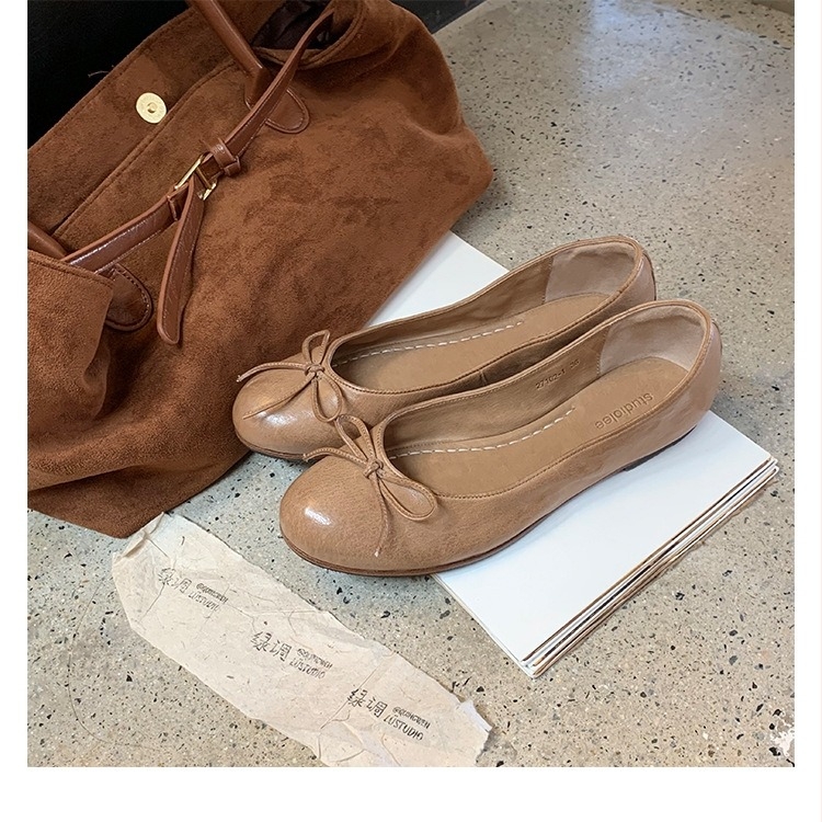 Balerini din Super Fiber, vârf rotund, toc mic sub 3 cm, talpă PU