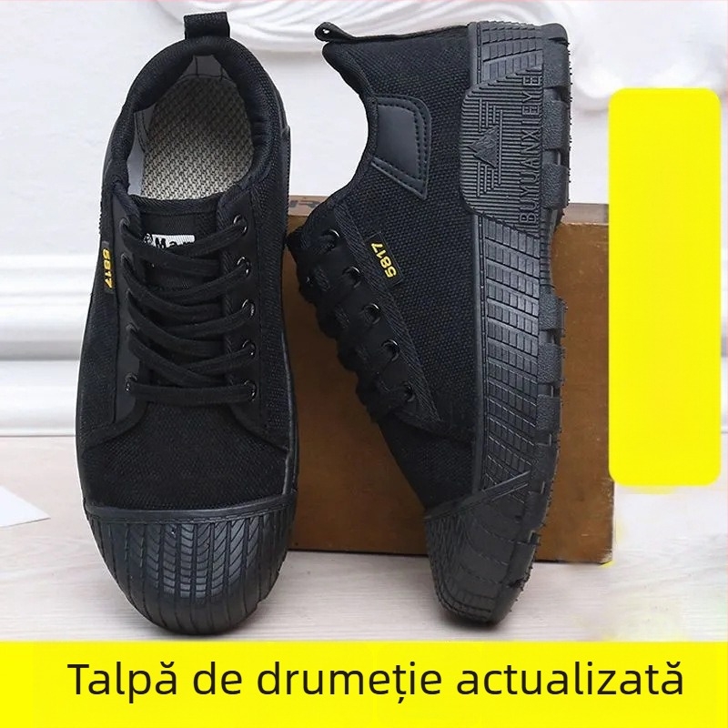 Pantofi de antrenament din pânză pentru bărbați, partea superioară din pânză, talpă injectată, toc mic 1–3 cm, lansare toamnă 2024