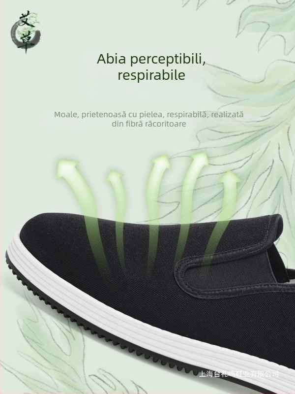 Pantofi balerini din pânză, vârf rotund, deschidere joasă, talpă PVC, căptușeală din pânză