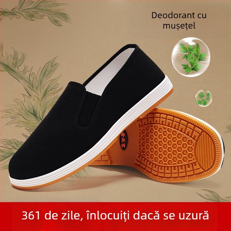 Pantofi balerini din pânză, vârf rotund, deschidere joasă, talpă PVC, căptușeală din pânză