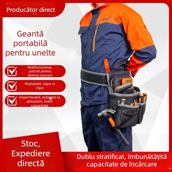 Double Dreamer Geantă pentru centură de scule, Curea talie multifuncțională, Material Oxford impermeabil, Geantă mică pentru electrician îngroșată, Stil ZC-YB-003