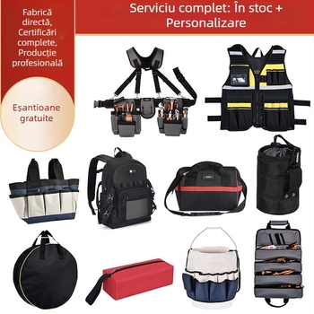 Double Dreamer Geantă pentru centură de scule, Curea talie multifuncțională, Material Oxford impermeabil, Geantă mică pentru electrician îngroșată, Stil ZC-YB-003