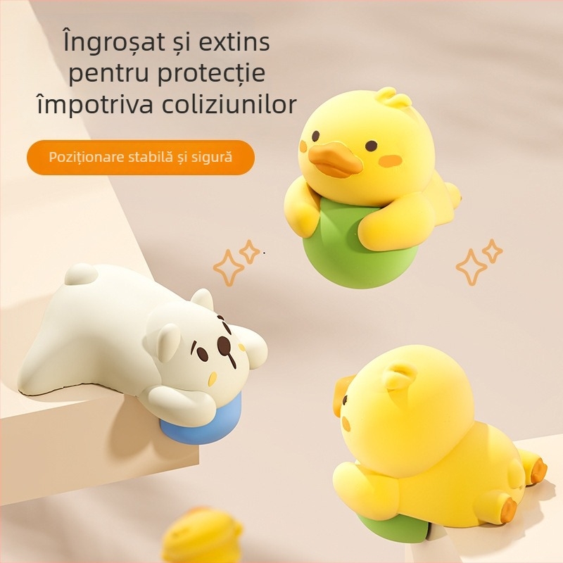 Protector de colț anti-coliziune pentru mese și paturi ale copiilor - PVC moale cu adeziv acrilic, pachet 200 buc.