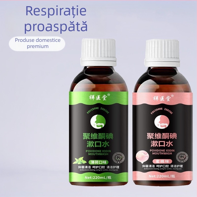 Lichid de clătire pentru gură cu povidon-iod | Xiang Yi Tang | aromă fructată | specificații normale | set de îngrijire a corpului
