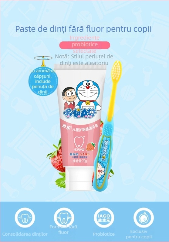 Pastă de dinți Tianle pentru copii, îngrijire a gingiilor cu xilitol și căpșune, 70 g, model 6936880805128