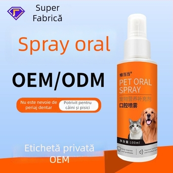Spray de igienă orală pentru animale de companie – pentru câini și pisici, formulă lichidă, prospețime a respirației, albire a dinților, îngrijire parodontală