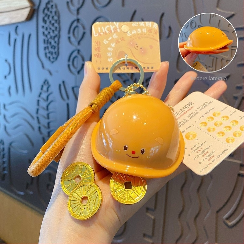 Breloc Hundred Mau cu motiv Money Turtle, stil desen animat, ABS material, ambalaj independent
