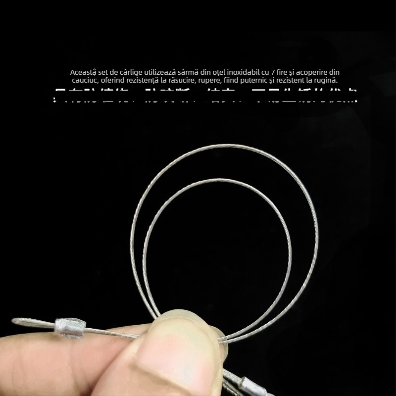 Treasure in the Lake cârlig de pescuit, din sârmă anti-încâlcare, dublu, cu dinți, pentru pescuit marin de pe barcă (dimensiuni variate)