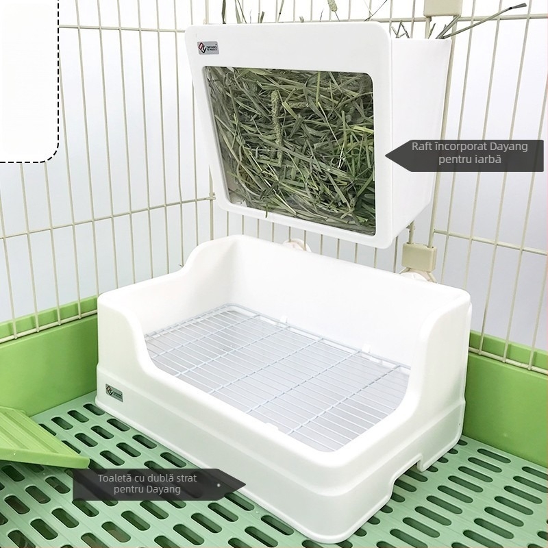 Toaletă Dayang pentru iepuri – anti-derapare, anti-urinare, materiale: PP, ph+ps, metal, model 5203