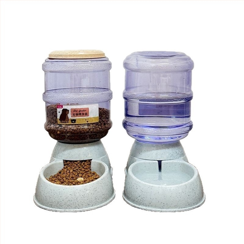 Hranitoare automată pentru pisici și dozator de apă, din plastic, set complet, ustensile de hrănire pentru animale de companie