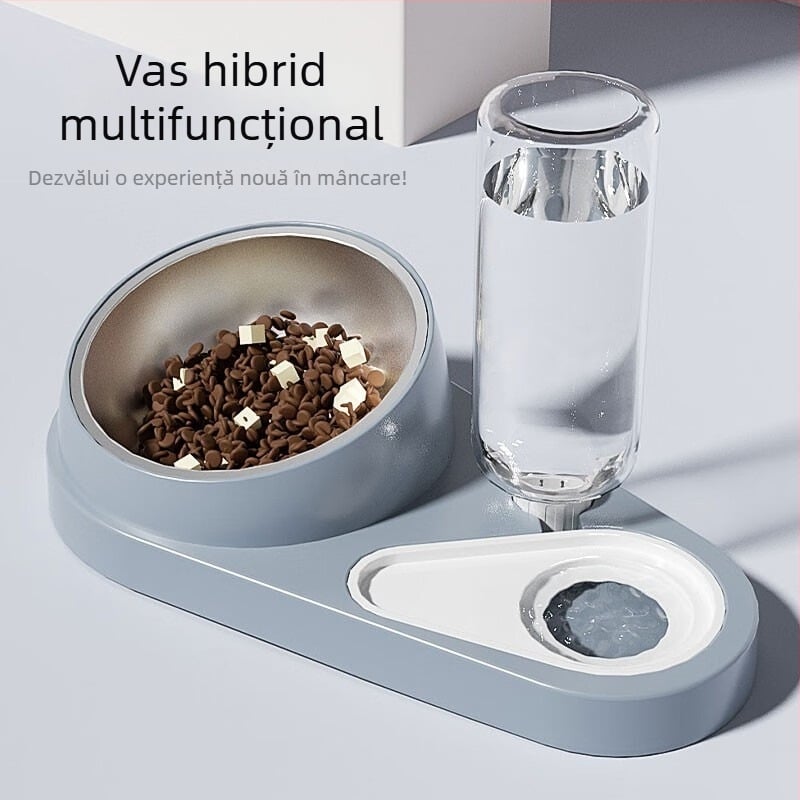 Vas pentru apă și hrană pisicilor; materiale: PP, PET, oțel inoxidabil; pentru pisici