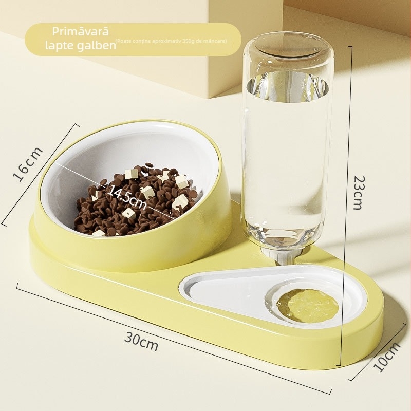 Vas pentru apă și hrană pisicilor; materiale: PP, PET, oțel inoxidabil; pentru pisici