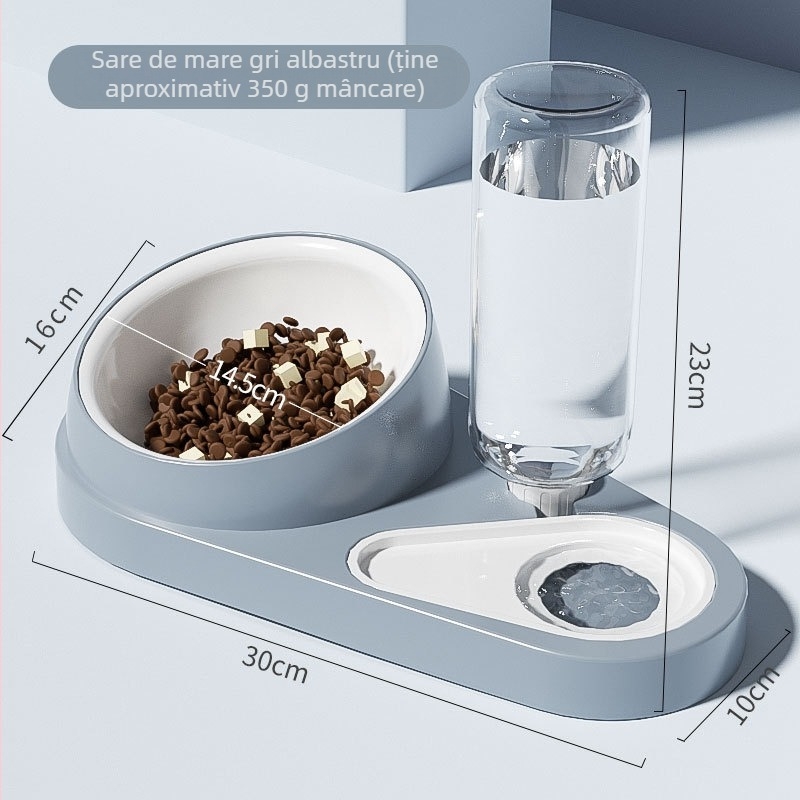 Vas pentru apă și hrană pisicilor; materiale: PP, PET, oțel inoxidabil; pentru pisici