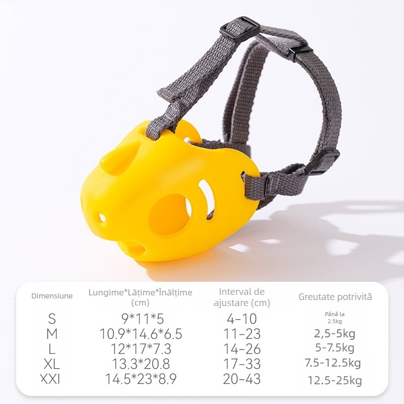 Muzzle de câine – silicon, anti-mușcat, anti-lătrat, opritor de lătrat