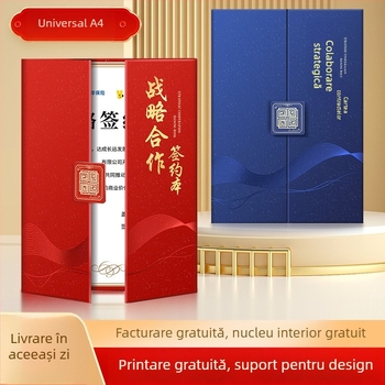 Cardă de certificat, husă tri-fold A4 (Brand: TNSG; Material: Hârtie; Dimensiune: A4; Tip: Cardă certificat)