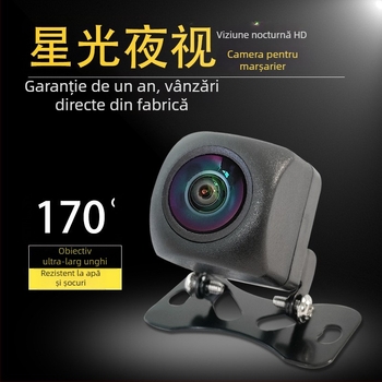 Cameră de mers înapoi cu viziune Starlight, obiectiv fisheye 170°, 12V, rezoluție 720×576, imagine în oglindă